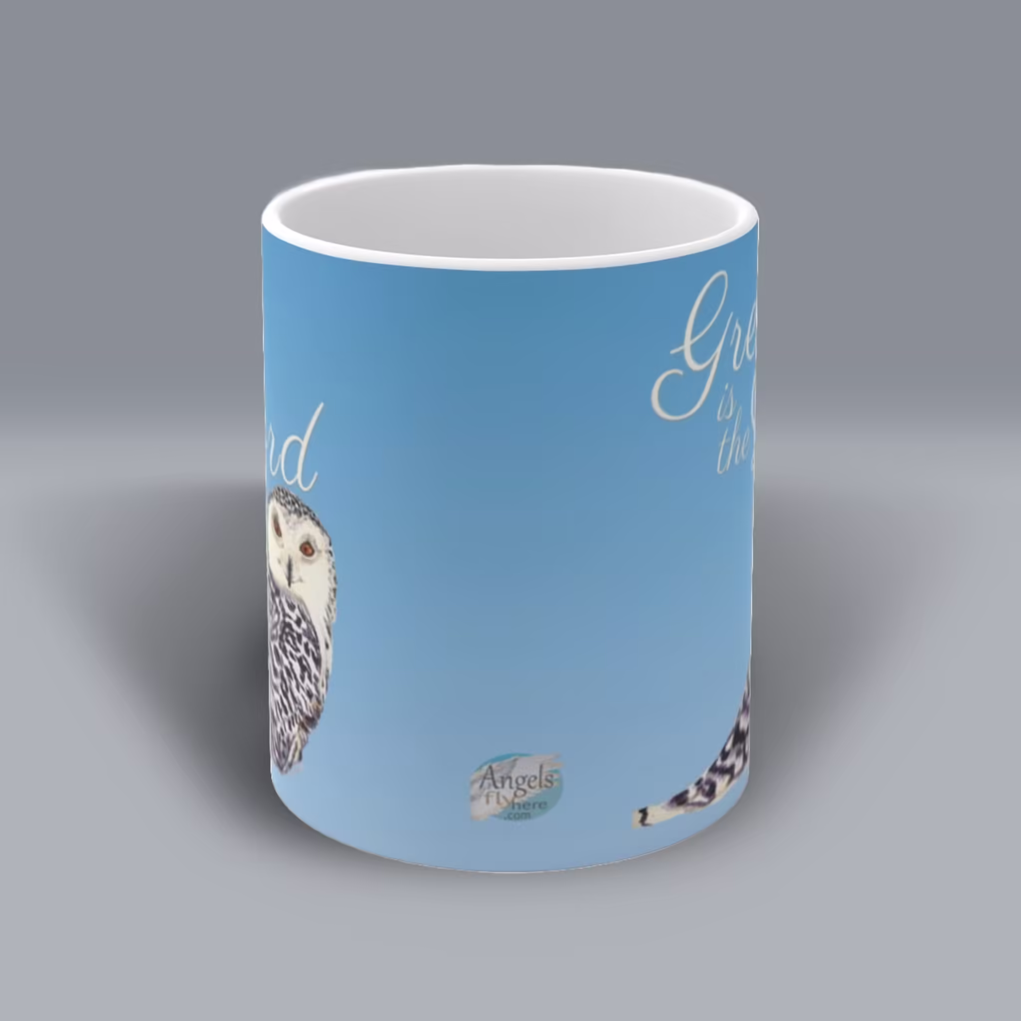 Great is the Lord Snow Owl Mug – Spiritual Sips Winter Collection Center