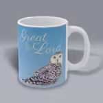 Great is the Lord Snow Owl Mug – Spiritual Sips Winter Collection Right