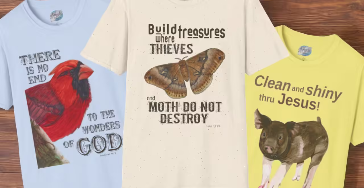 Inspiring Messages on Every Unique Hand-Painted Haloed T-Shirt