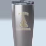 Merry & Bright Gold Christmas Tree Sticker transparent tumbler sticker