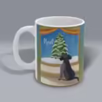 Noel Nightwatch Black Labrador Mug – Winter Collection Left