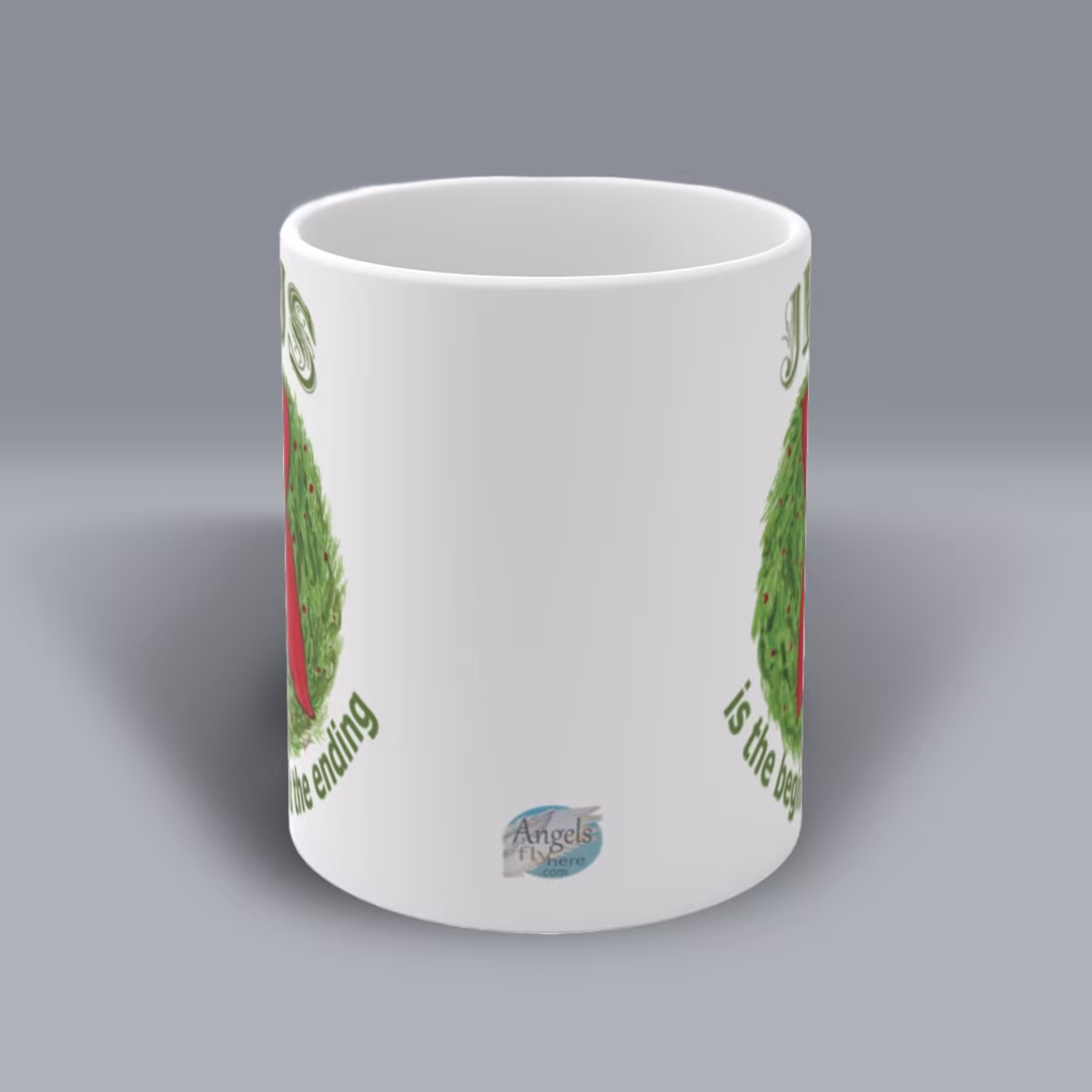 The Beginning and The End Holly Wreath Mug – Christmas Collection Center