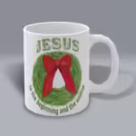 The Beginning and The End Holly Wreath Mug – Christmas Collection Right