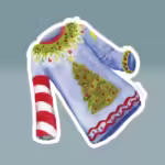 Ugly Christmas Sweater Sticker White