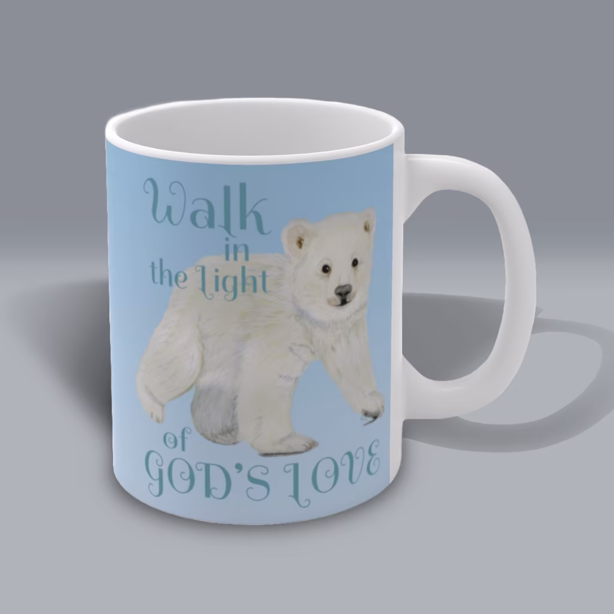 Walk in God's Love Polar Bear Mug – Winter Collection