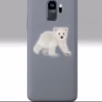 Winter Collection - Polar Bear Sticker 3x3 Transparent on a Phone