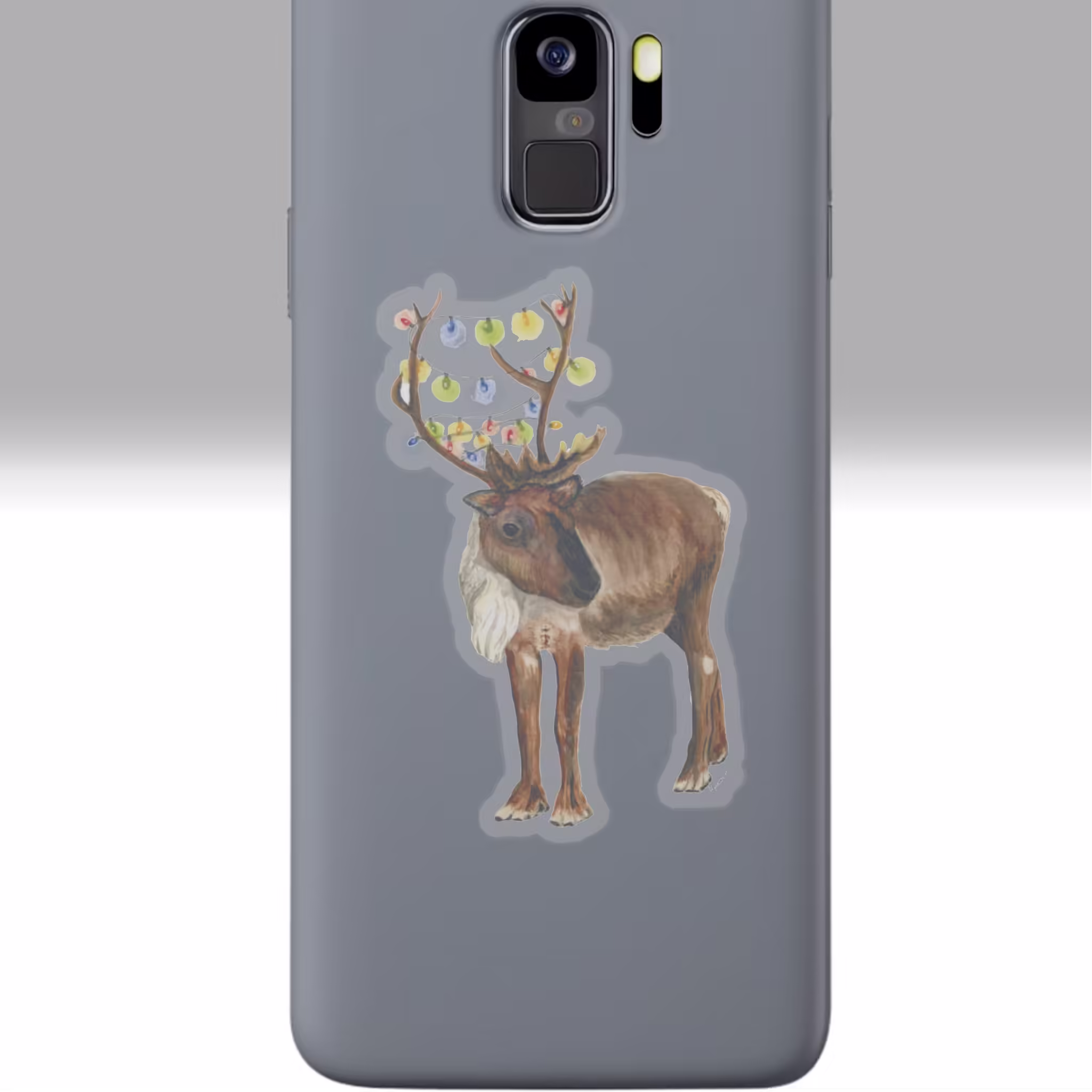 Winter Wonderland Reindeer Christmas Lights Sticker Phone Sticker