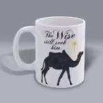 Wise Seekers Christmas Camel and Guiding Star Mug Left