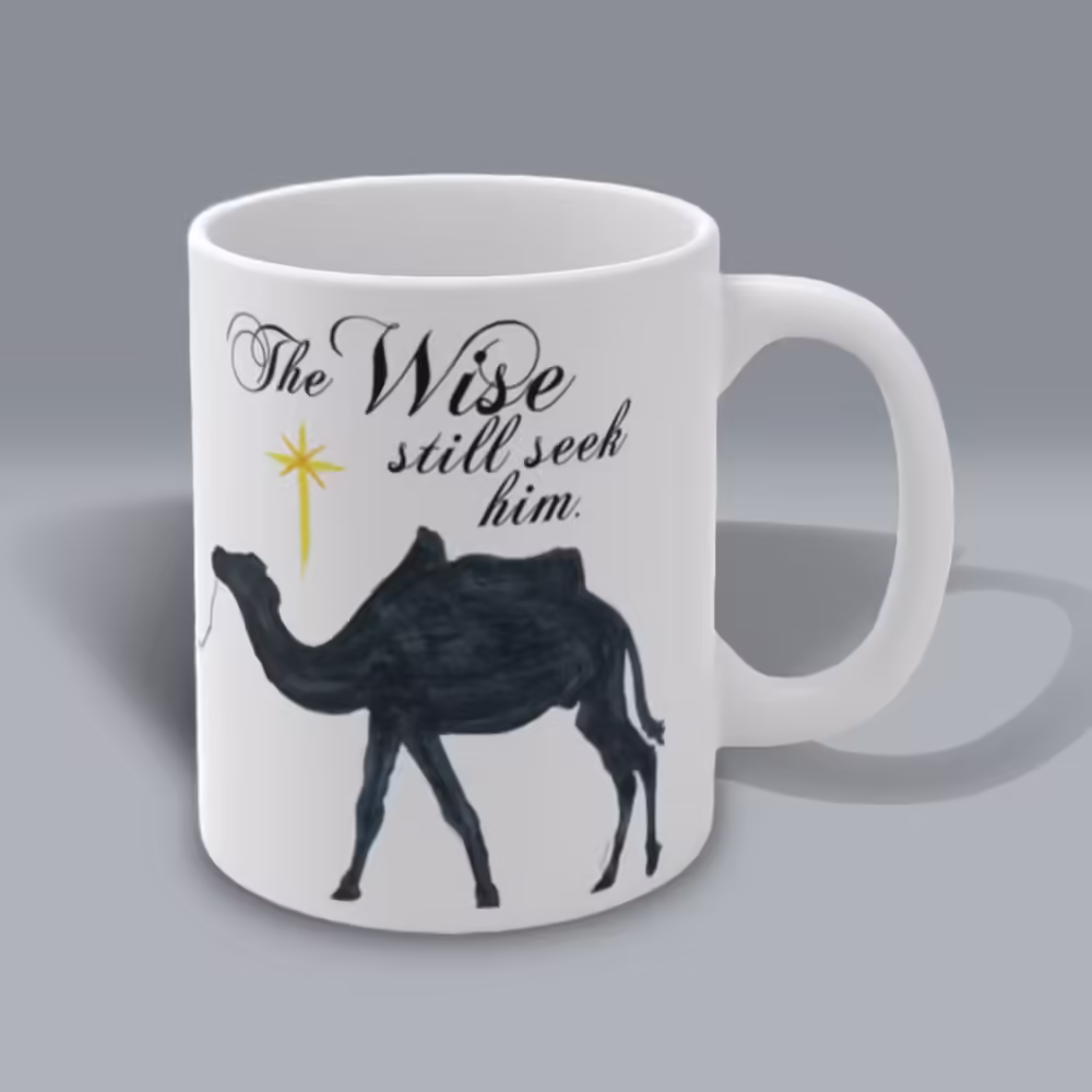 Wise Seekers Christmas Camel and Guiding Star Mug Right