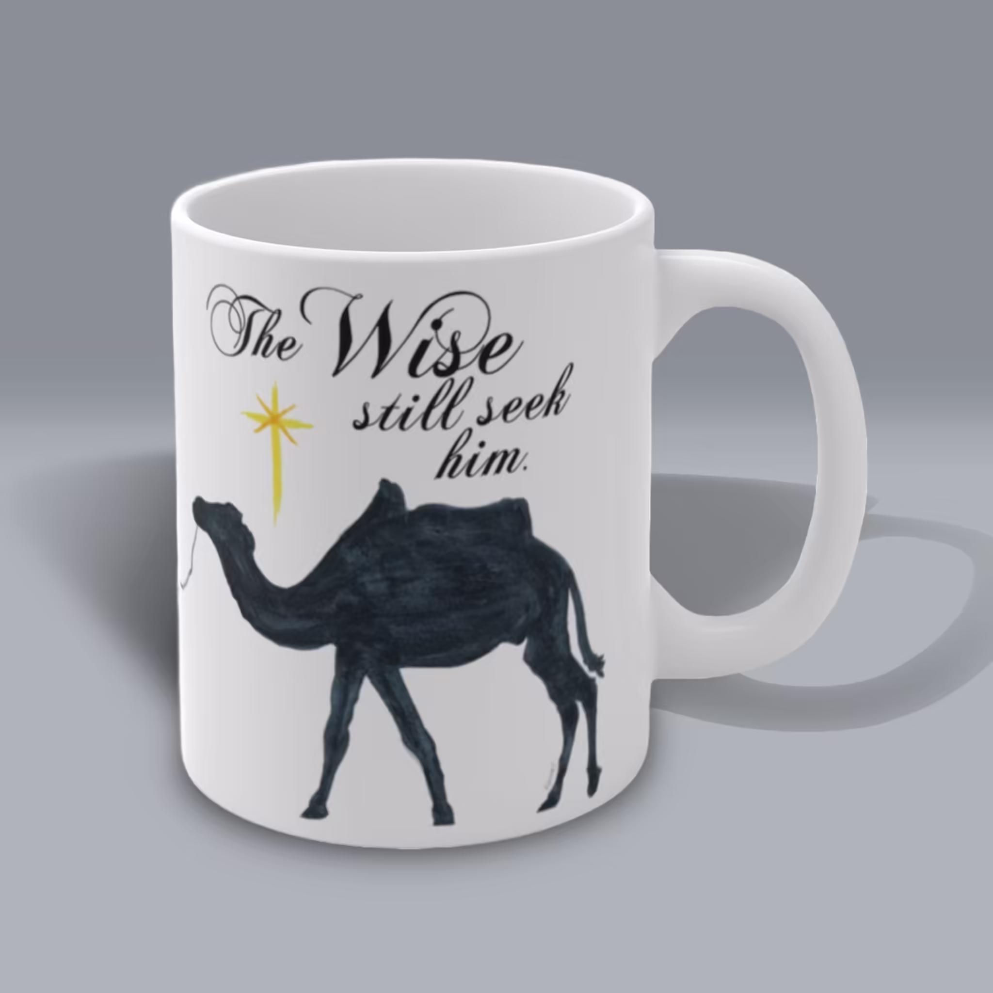 Wise Seekers Christmas Camel and Guiding Star Mug Right