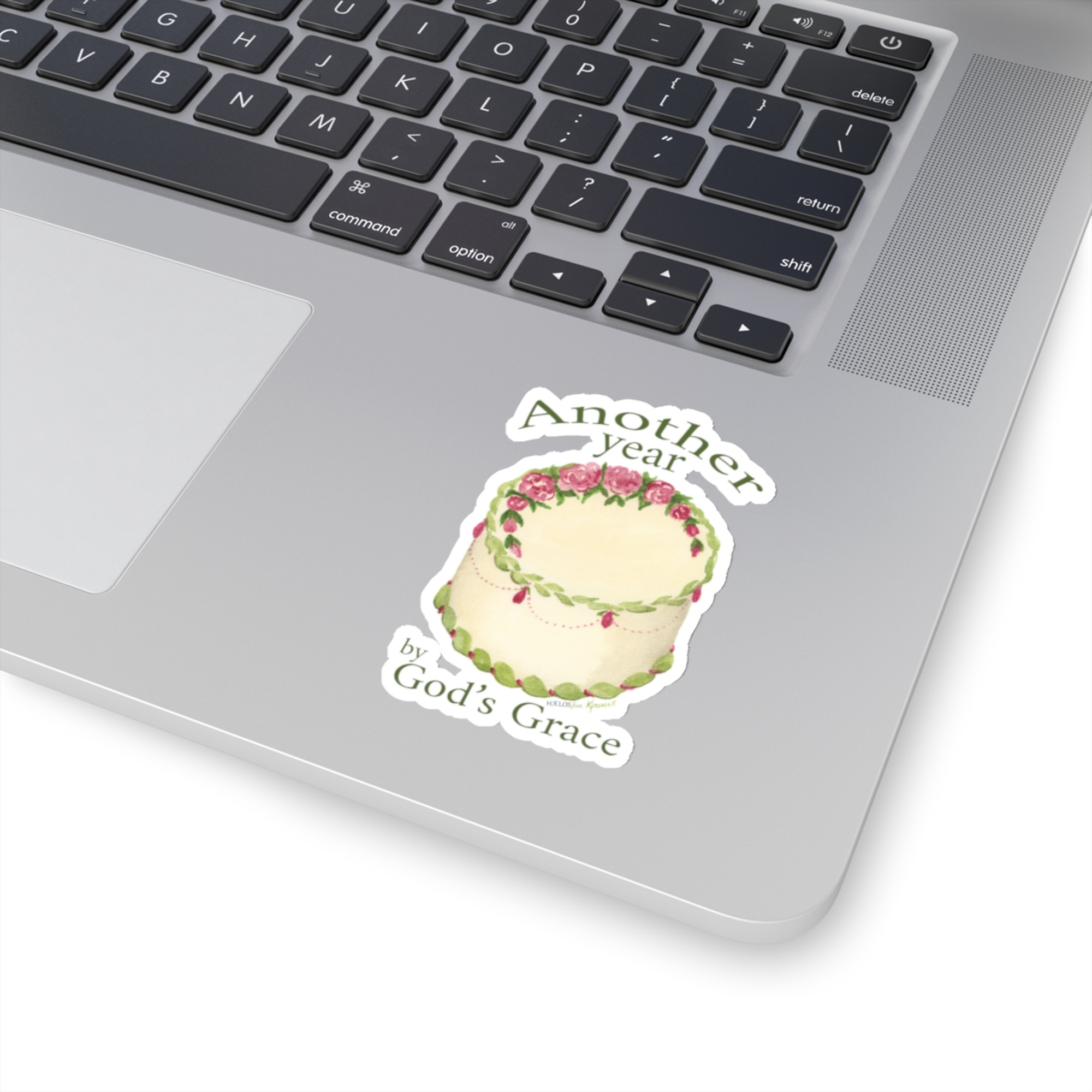 birthday blessings sticker another year by gods grace 3x3 white