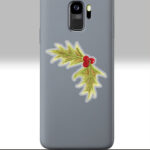christmas holly sticker nostalgic holiday charm 3x3 transparent on a phone