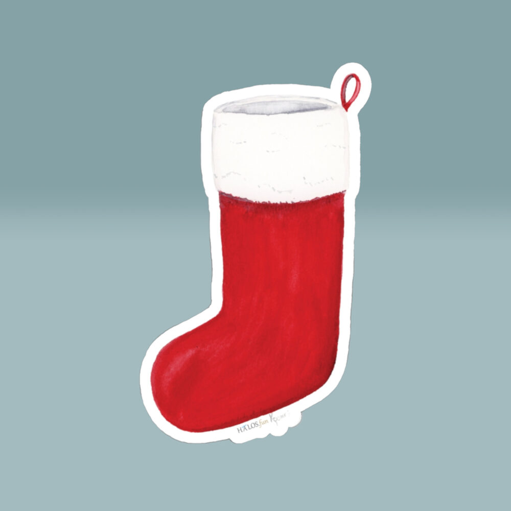 classic christmas stocking sticker festive holiday nostalgia