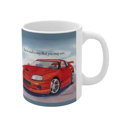 Beautiful racing with faith Coffee Mug / Cup by Angels Fly Here