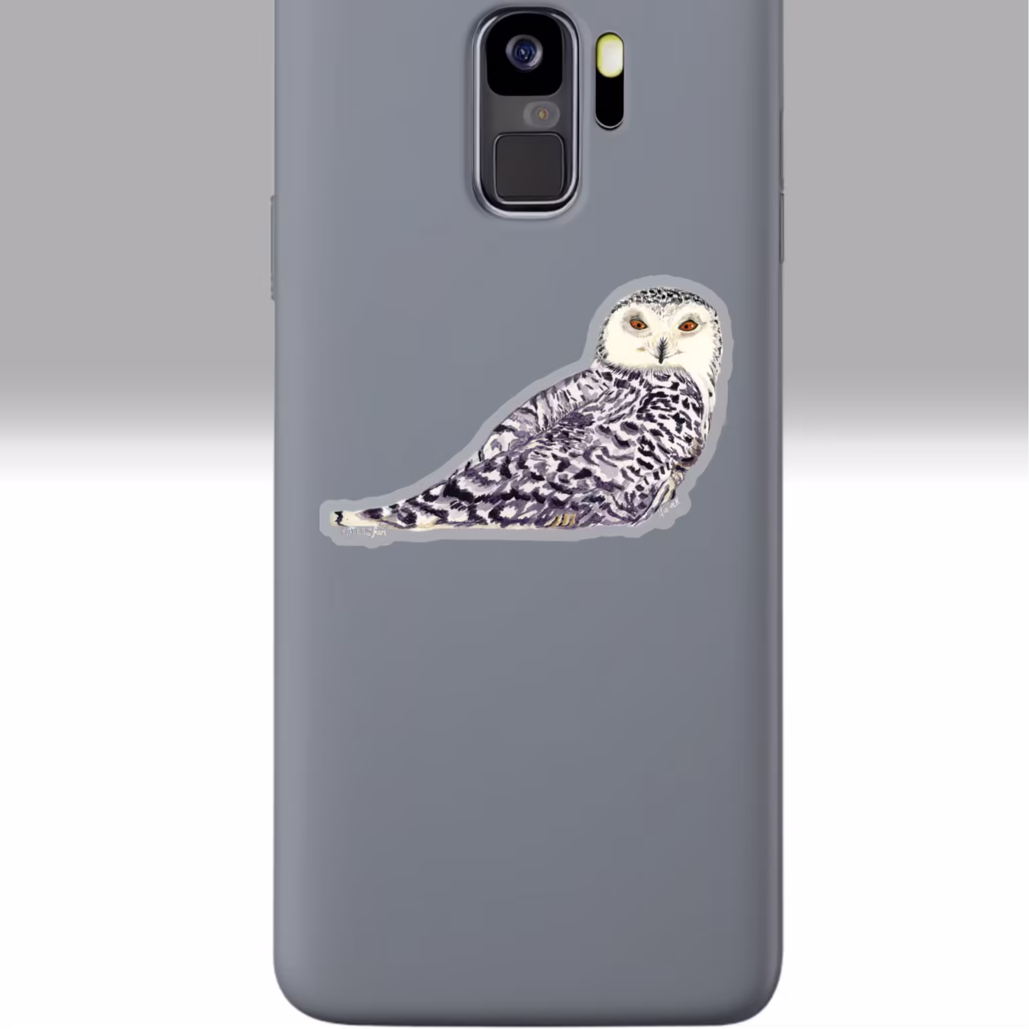 majestic-snow-owl-sticker-black-white-elegance-3x3-transparent-Phone