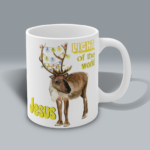 tangled reindeer mug light of the world jesus right