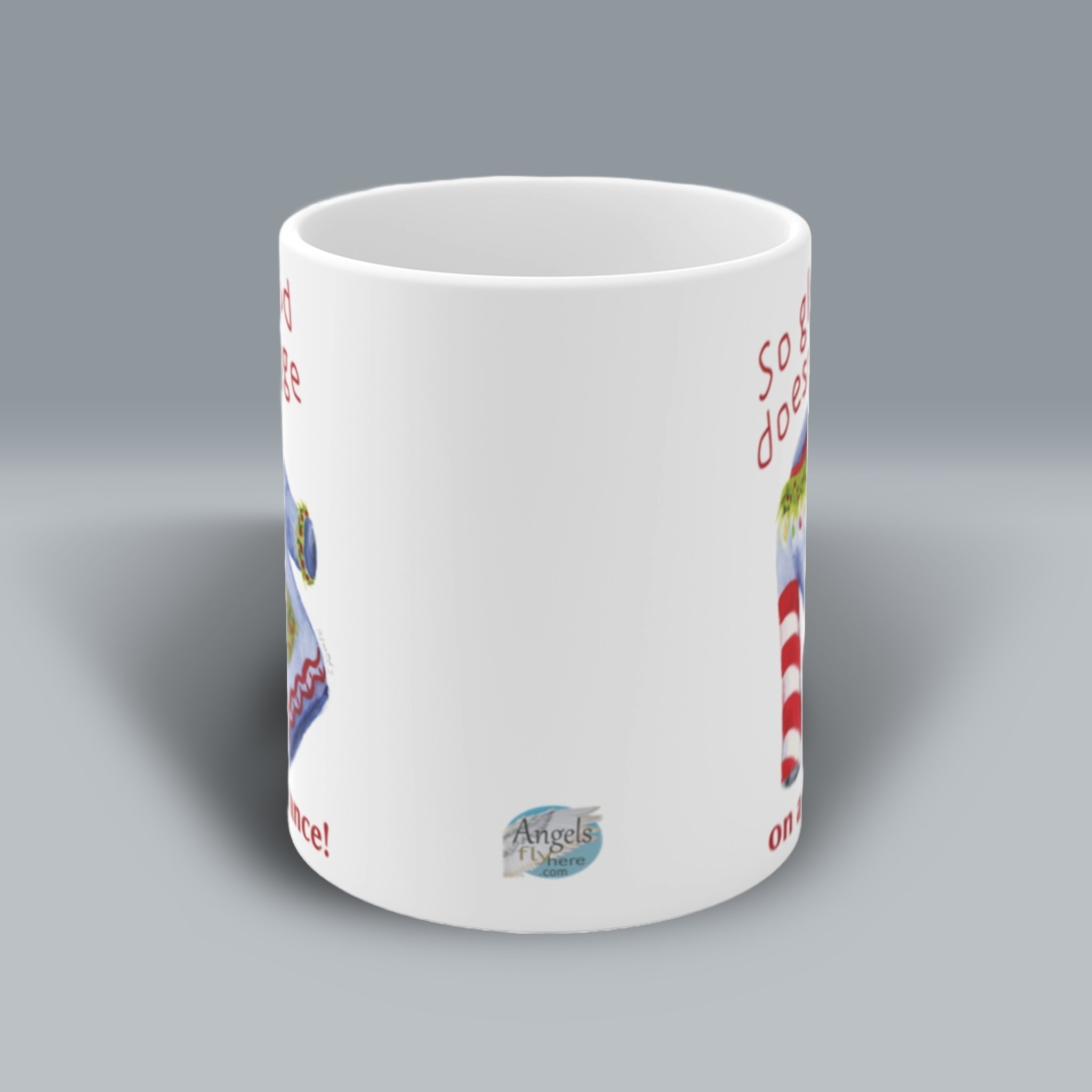 ugly christmas sweater mug god looks at the heart Center