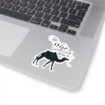 wise seekers camel christmas sticker 3x3 white